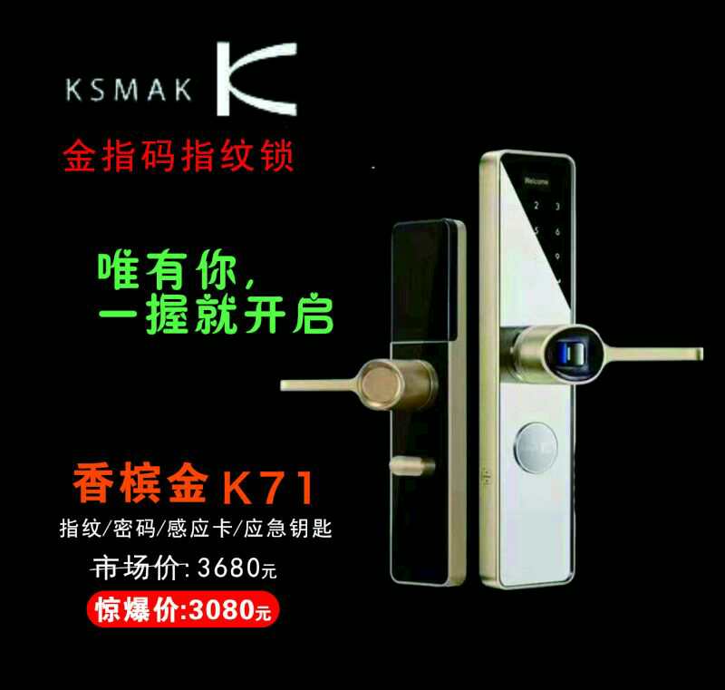 金指码指纹锁